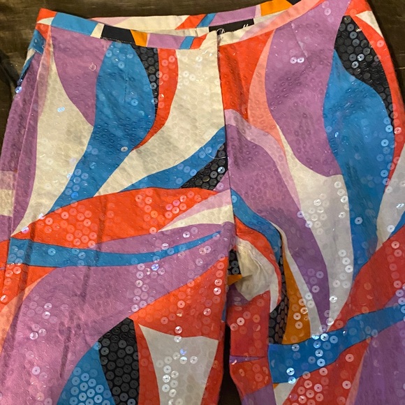 Colorful Abstract Boot Cut Pants - Picture 2 of 8